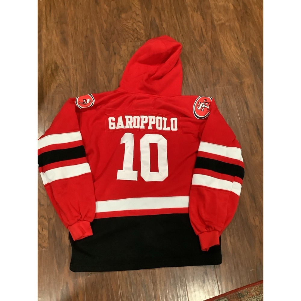 San Francisco 49ers Jimmy Garoppolo #10  NFL Team Player Long Sleeve Hoodie 2XL